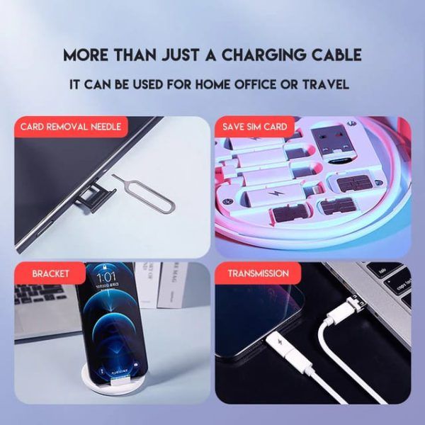 Multifunctional Data Cable - 5 in 1 portable data Cable set