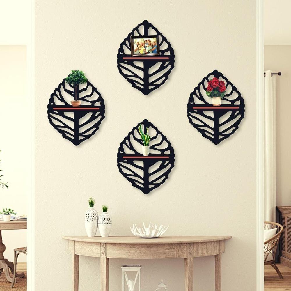 Leaf Wall Hanging Shelves, Pack of 4