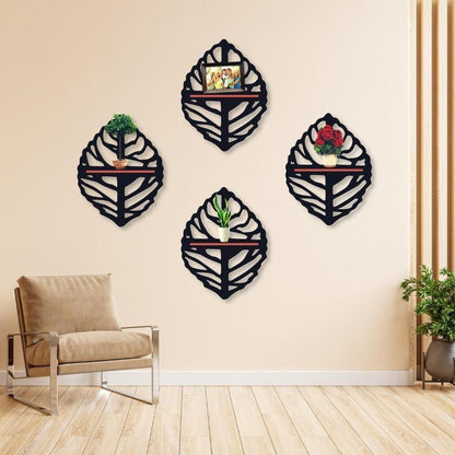 Leaf Wall Hanging Shelves, Pack of 4